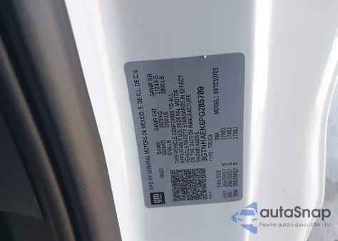 2023 GMC Sierra 1500 Pro из США, поврежденный, VIN 3GTNHAEK6PG285789